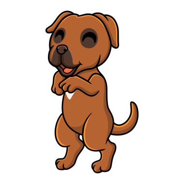 Vector illustration of Cute tosa inu cartoon standing