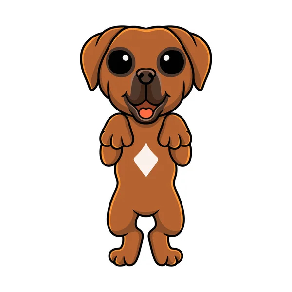 Vector Illustration Cute Tosa Inu Cartoon Standing — Image vectorielle