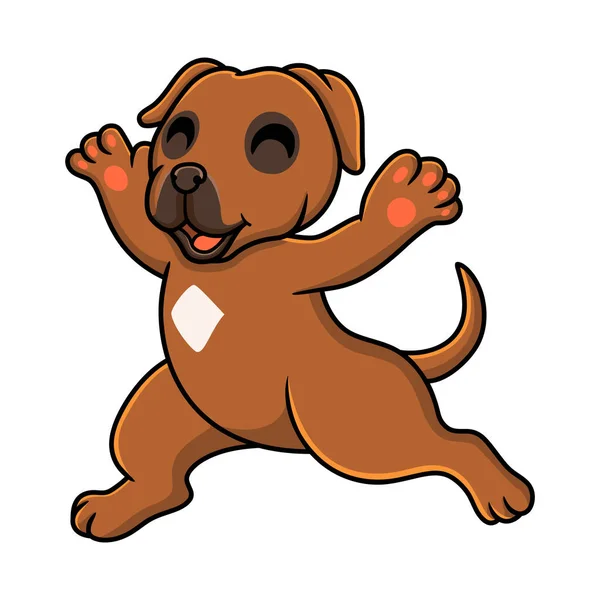 Vector Illustration Cute Tosa Inu Cartoon Running — Vector de stock