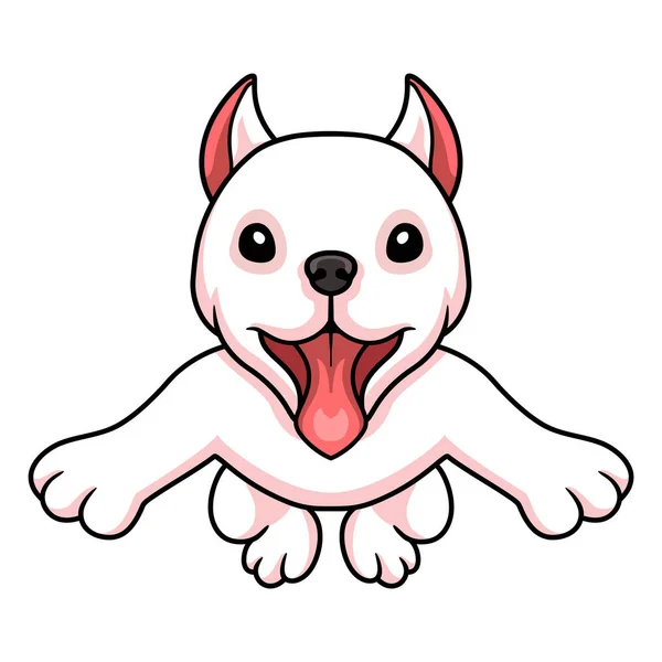ภาพเวกเตอร ของน Dogo Argentino หมาการ นกระโดด — ภาพเวกเตอร์สต็อก