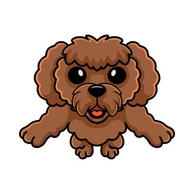 Bir kemik tutan sevimli kaniş köpek çizgi filminin vektör çizimi