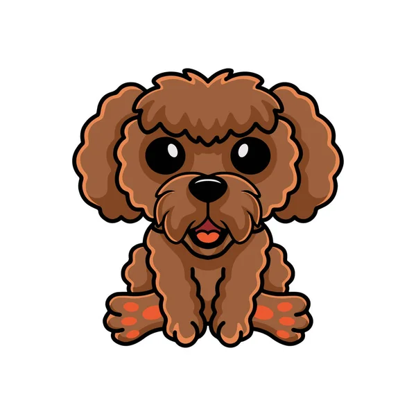 Illustration Vectorielle Dessin Animé Mignon Chien Caniche Jouet — Image vectorielle