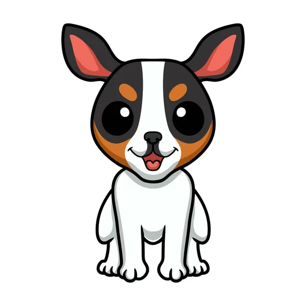 Illustration Vectorielle Dessin Animé Mignon Rat Terrier Chien — Image vectorielle