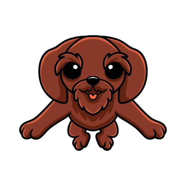 Vektorillustration Von Cute Pudelpointer Dog Cartoon Posiert — Stockvektor