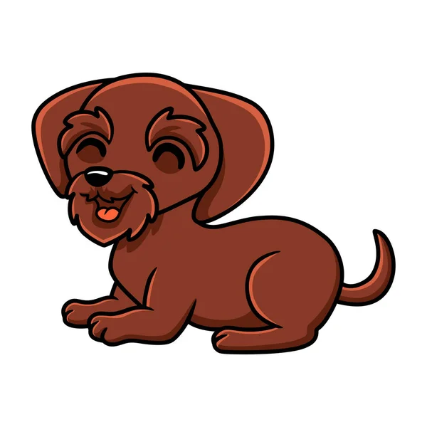 Vector Illustration Cute Pudelpointer Dog Cartoon Sitting — Stock Vector