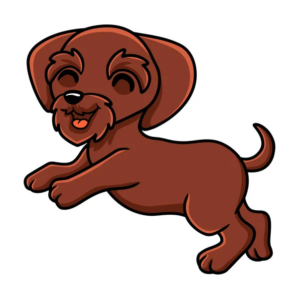 Wektor Ilustracja Cute Pudelpointer Pies Kreskówki Pozowanie — Wektor stockowy