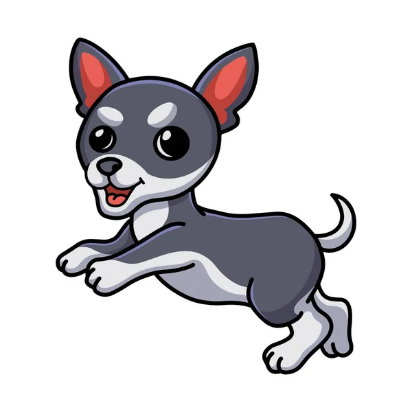 Ilustração Vetorial Bonito Chihuahua Cão Desenho Animado Posando — Vetor de Stock