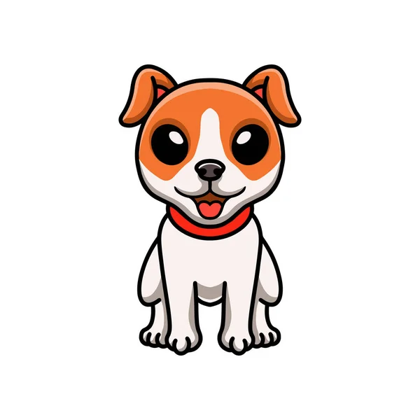 Εικονογράφηση Διάνυσμα Του Χαριτωμένο Jack Russel Σκυλί Κινούμενα Σχέδια — Διανυσματικό Αρχείο