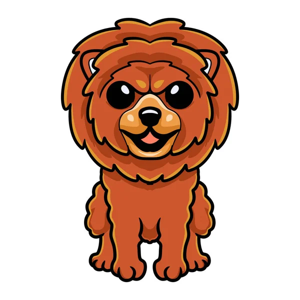 Vector Illustration Cute Little Lion Dog Cartoon — Stock Vector