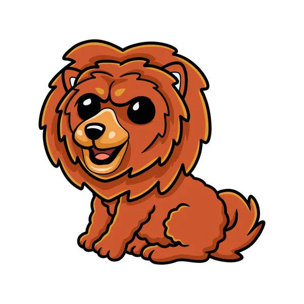 Ilustração Vetorial Desenho Animado Bonito Cão Leão — Vetor de Stock