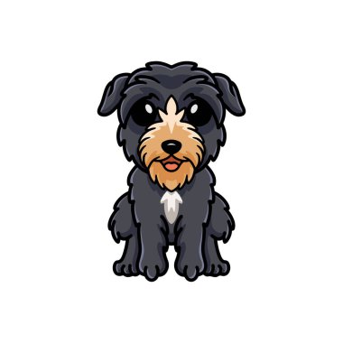 Şirin geyik av köpeği çizgi filminin vektör çizimi