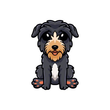 Şirin geyik av köpeği çizgi filminin vektör çizimi