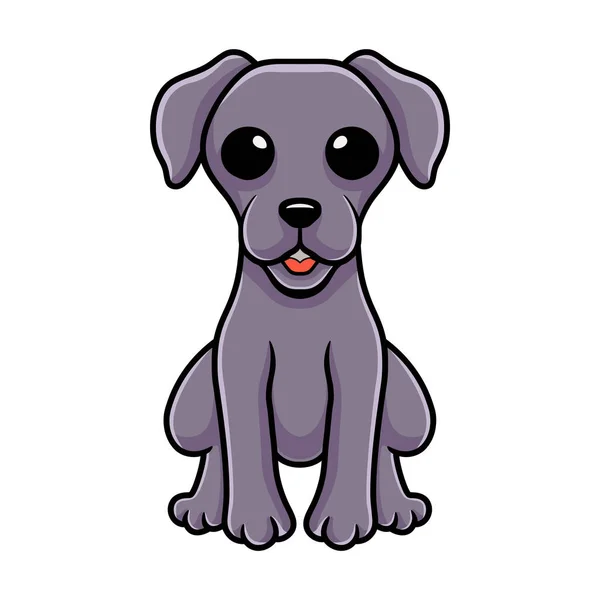 Векторна Ілюстрація Симпатичної Собаки Втікача Сидить — стоковий вектор