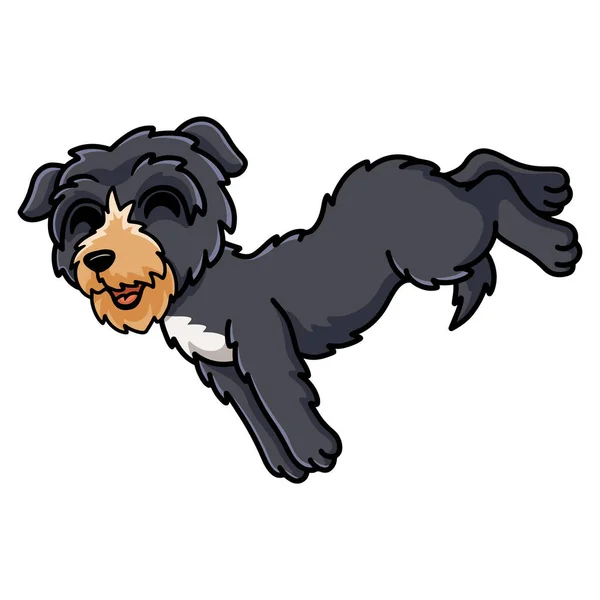Vector Illustratie Van Schattig Hert Hond Cartoon Springen — Stockvector