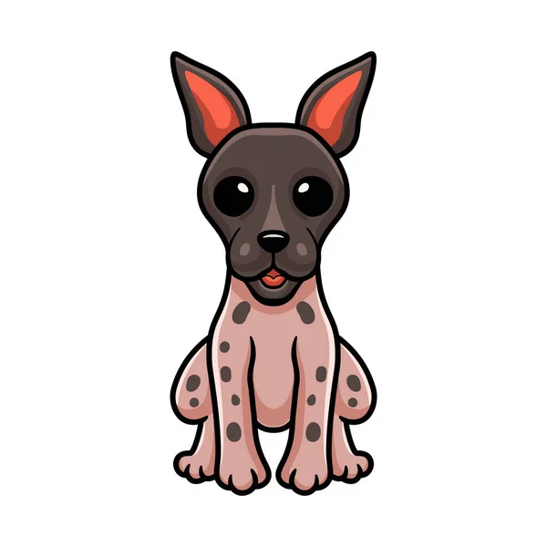 Illustrazione Vettoriale Del Cartone Animato Carino Americano Hairless Terrier — Vettoriale Stock