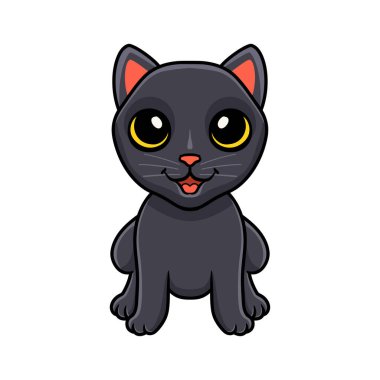 Şirin Bombay kedi çizgi filminin vektör çizimi