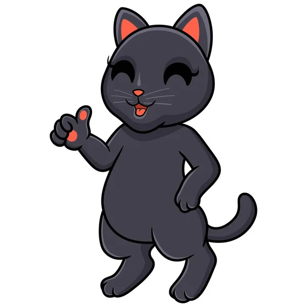 Vector Illustration Cute Bombay Cat Cartoon Giving Thumb — Stock Vector