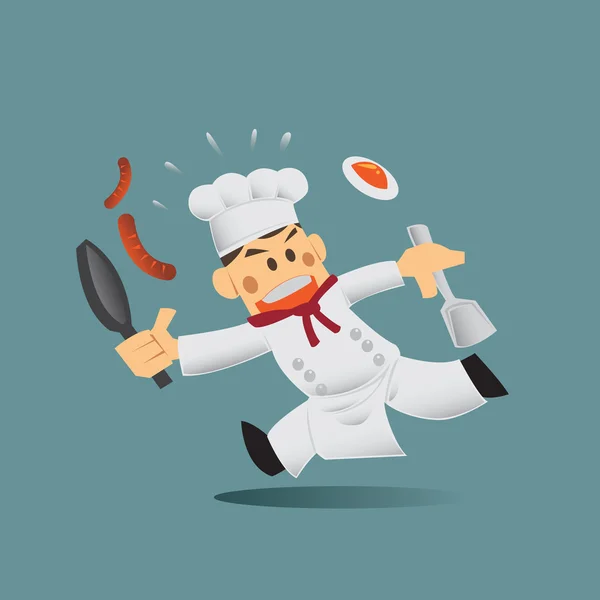 Chef occupé — Image vectorielle