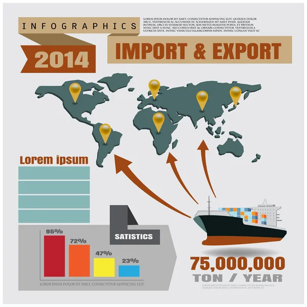 Importação e exportação — Vetor de Stock