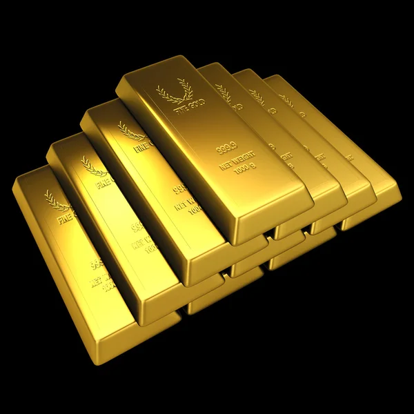 3D guldtackor — Stockfoto