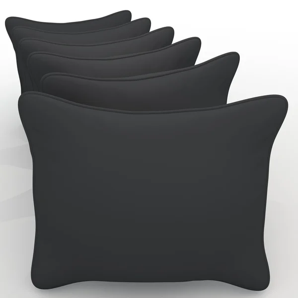 3d black pillows — Stock Photo, Image