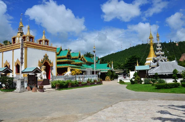 Edifício Ruína Antiga Wat Chong Kham Chong Klang Pagode Templo — Fotografia de Stock