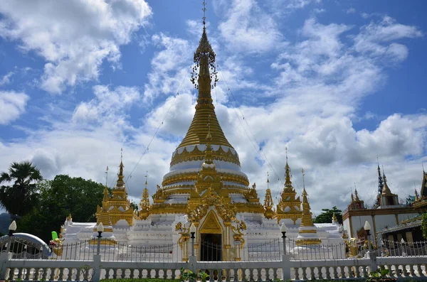 Forntida Ruin Byggnad Chedi Ubosot Wat Chong Kham Och Chong — Stockfoto