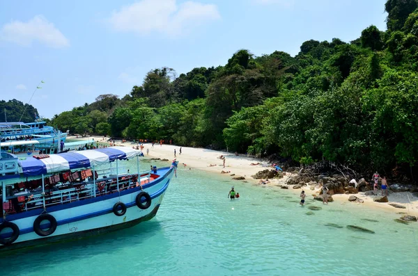 Nave Crociera Tour Barca Inviare Ricevere Thailandesi Viaggiatori Stranieri Viaggio — Foto Stock