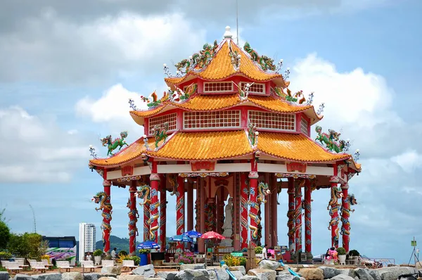 Quan Yin Witte Jade Standbeeld Kuan Yin Shrine Van Koh — Stockfoto