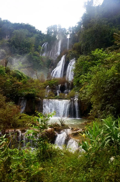 Namtok Thi Wasserfall Größter Höchster Wasserfall Thailands Dschungel Von Umphang — Stockfoto