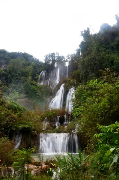 Намток Тхи Водопад Крупнейших Самых Высоких Водопадов Таиланде Джунглях Леса — стоковое фото