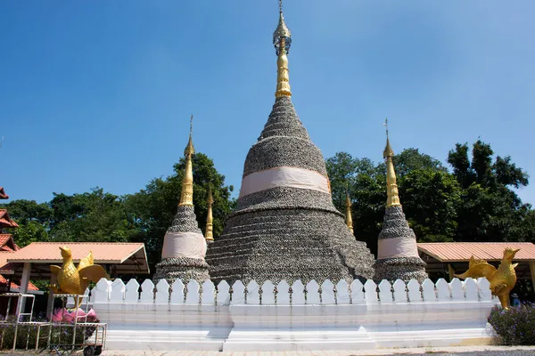 Wat Chedi Hoi Oder Stupa Gigantische Versteinerte Austernschalen Alter Von — Stockfoto