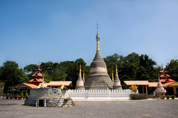 Wat Chedi Hoi Stupa Gigantische Fossiele Oesterschelpen Leeftijd Miljoenen Jaren — Stockfoto