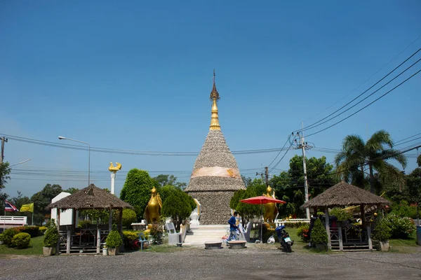 Wat Chedi Hoi Eller Stupa Gigantiska Fossil Ostron Skal Åldras — Stockfoto