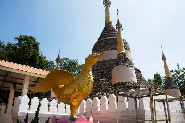 Wat Chedi Hoi Estupa Gigantescas Conchas Ostras Fosilizadas Envejecidas Millones — Foto de Stock