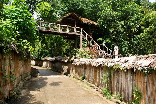 Vista Paesaggio Baan Huay Nam Sai Antico Classico Vintage Casa — Foto Stock