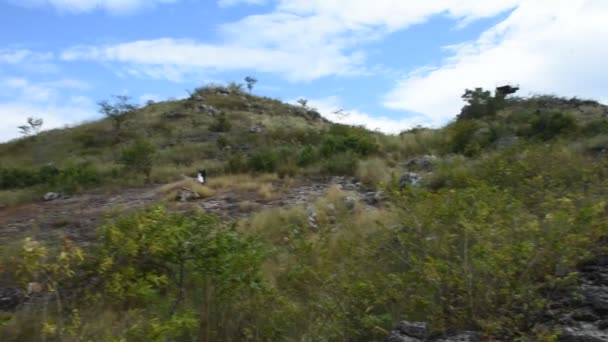 Ansicht Landschaft Mit Bergwald Von Khao Lon Abenteuer Für Thailändische — Stockvideo