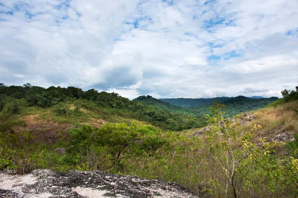 View Landscape Mountain Forest Khao Lon Adventure Thai People Foreign — Stock Photo, Image