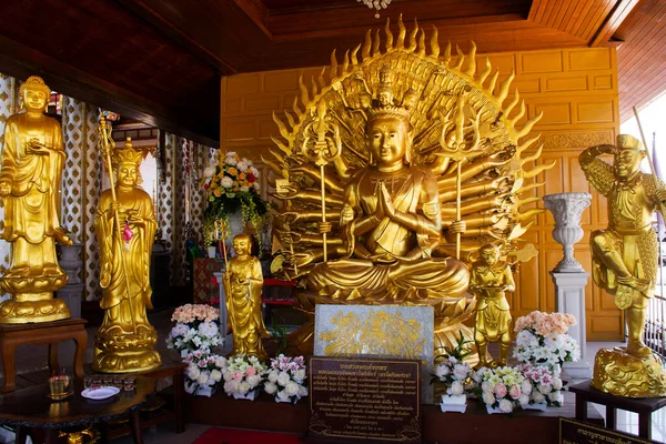 Guishan Guanyin Thousand Hands Guan Yin Bodhisattva God Chinese Deity — Zdjęcie stockowe