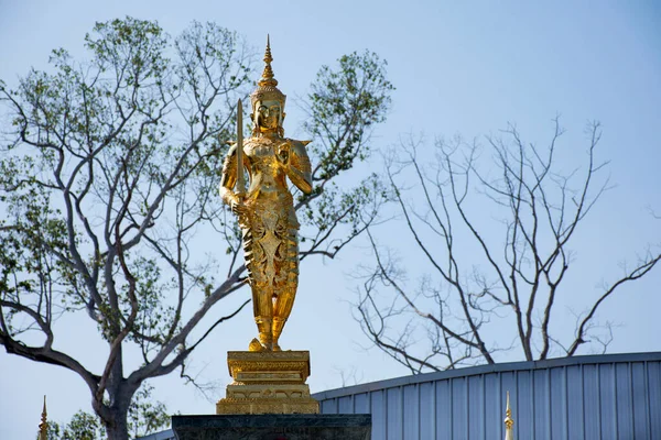 King Prasat Thong Phra Siam Devadhiraj Statue Thai People Foreign — Stock Photo, Image