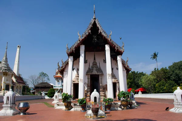 Ancient Antique Ordination Halls Ubosot Church Building Wat Prasat Temple — Fotografia de Stock