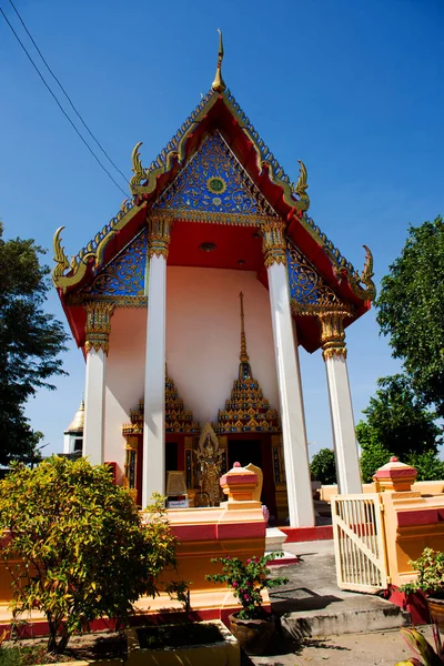 Ancient Antique Ubosot Church Building Wat Song Kusol Temple Thai — 图库照片