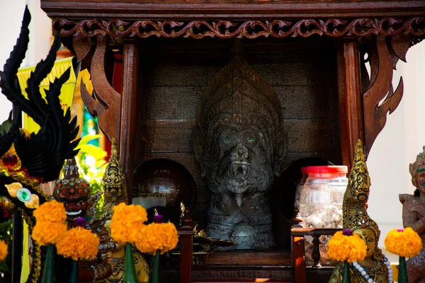 Misterioso Santuario Adoración Naga Para Las Personas Tailandesas Los Viajeros — Foto de Stock
