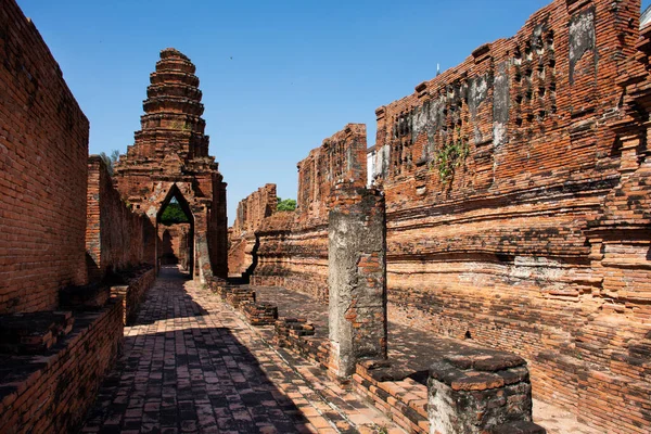 Ruines Antiques Château Antique Bâtiment Brique Pierre Wat Prasat Nakhon — Photo