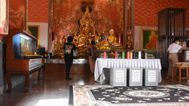 Buddha Statue Für Thailänder Und Ausländische Reisende Die Januar 2022 — Stockvideo