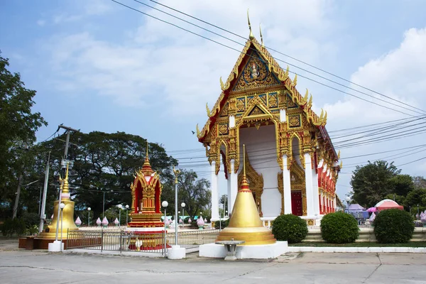 Αρχαία Αντίκες Ubosot Αίθουσες Συντονισμού Κτίριο Του Wat Phang Muang — Φωτογραφία Αρχείου