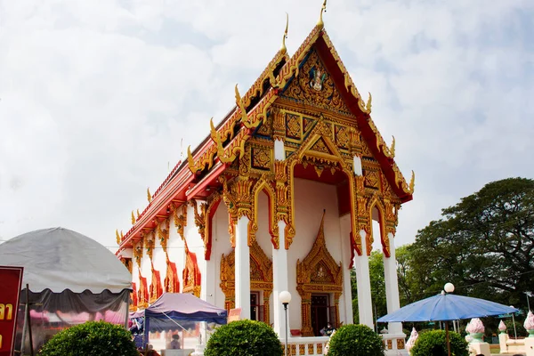 Ancient Antique Ubosot Ordination Halls Building Wat Phang Muang Temple — Fotografia de Stock