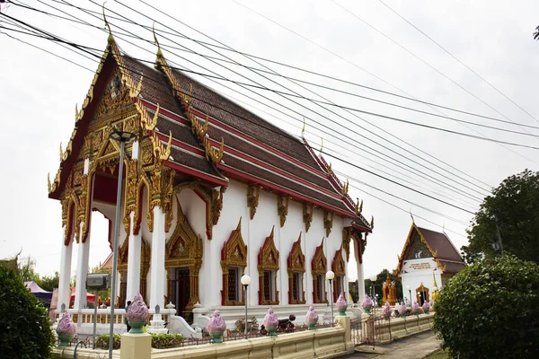 Antiguas Antiguas Salas Ordenación Ubosot Edificio Del Templo Wat Phang — Foto de Stock