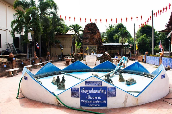 Ruinas Antiguas Stupa Chedi Para Gente Tailandesa Visita Viaje Respeto — Foto de Stock
