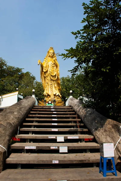 Guan Yin Bodhisattwa Bogini Lub Guishan Guanyin Posąg Dla Tajlandczyków — Zdjęcie stockowe